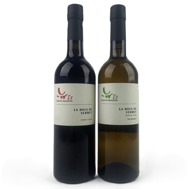 photo of bottles of red and white La Bota vermouth